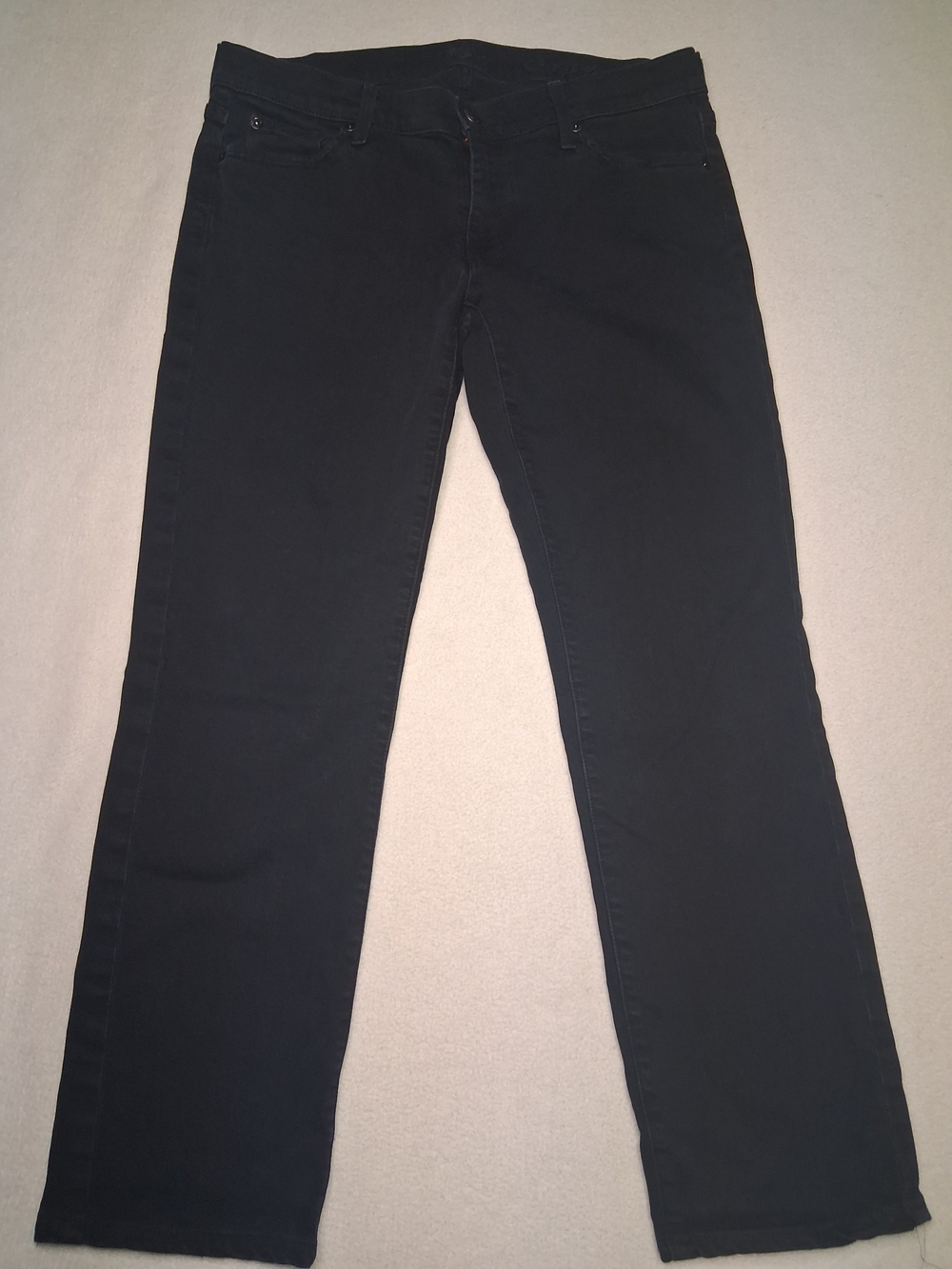 7 For All Mankind Black Stretch Denim Jeans
